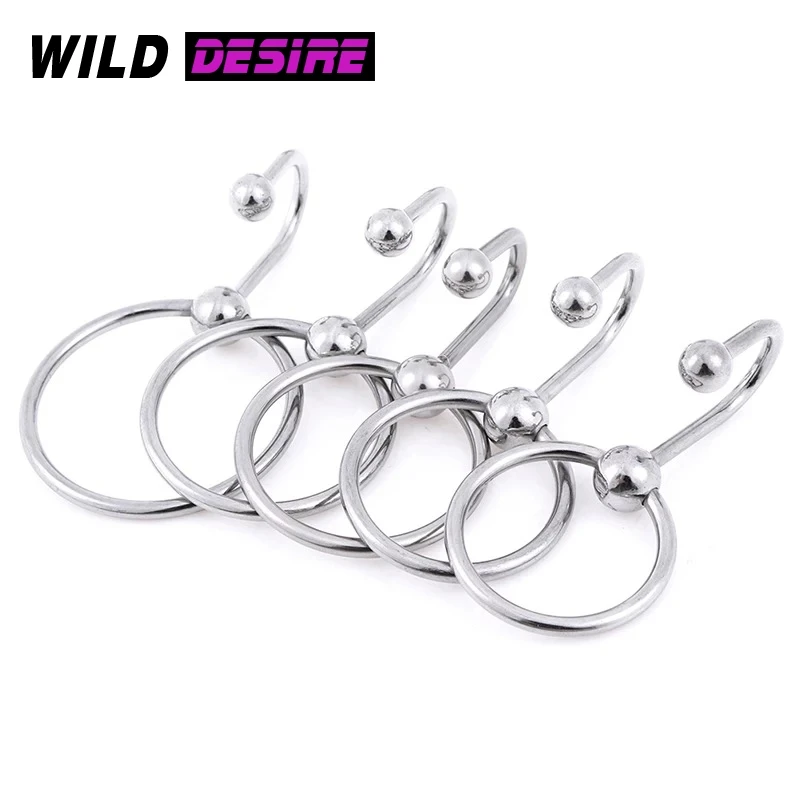 Metal Glans Urethra Stimulator Penis Ring Urethral Catheter Chastity Cage Cock Ring sex toys for couples Penis delay ring