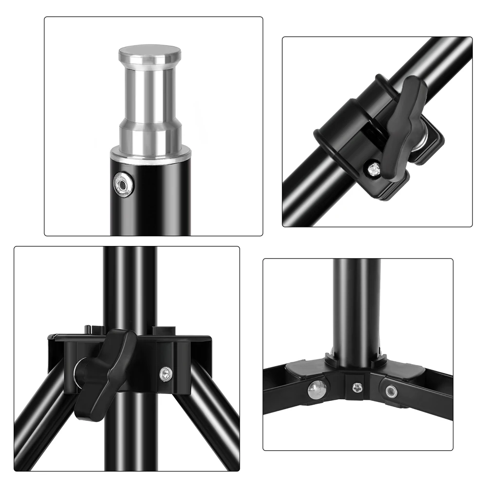 37/68/100/150/190cm Photography Studio Adjustable Light Stand Portable Tripod Stand With 1/4 Screw Head For Flash Photo Studio