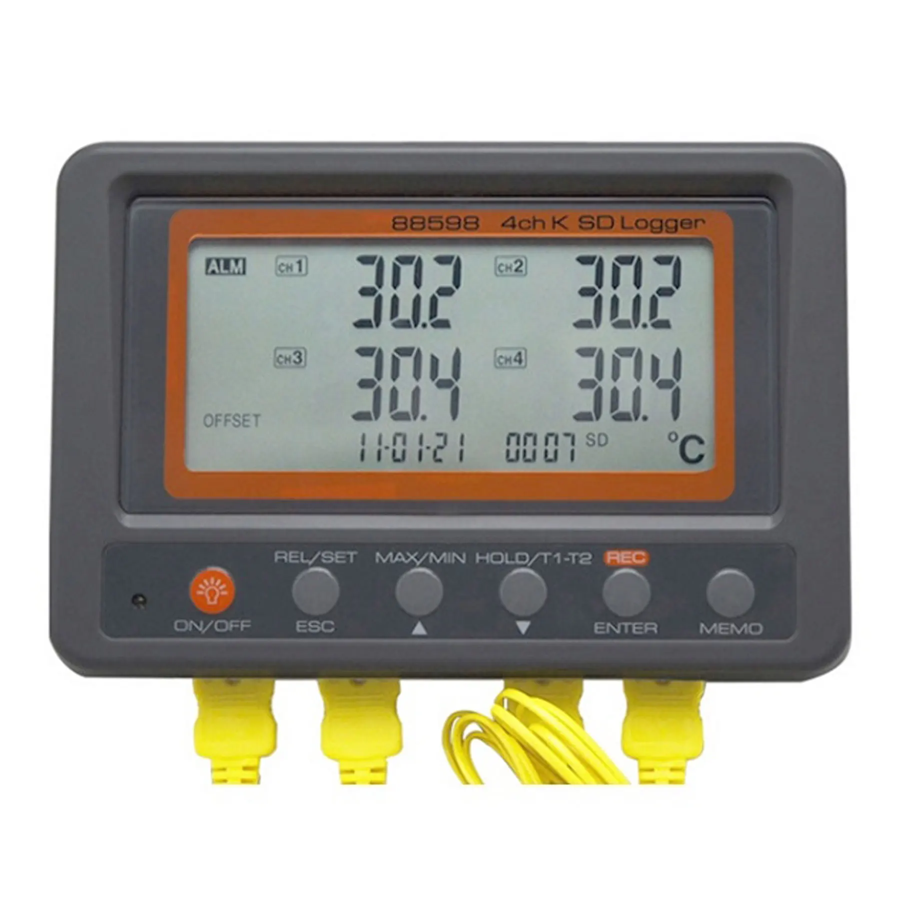 AZ88598 Multiple 4 channel K type Temperature Recorder SD card data logger monitor