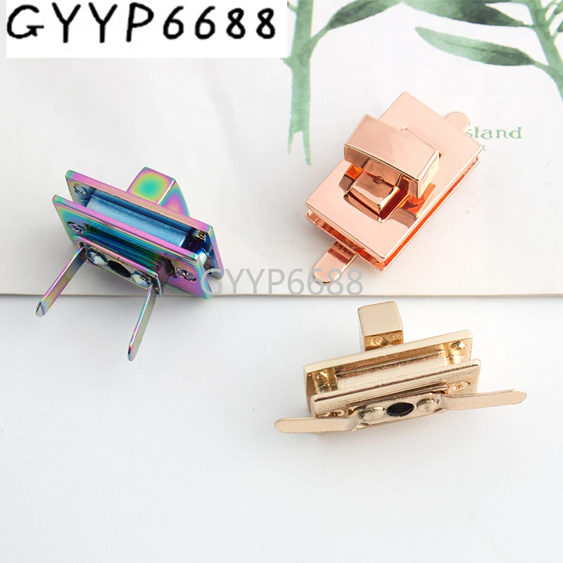 

5-20sets 17*27mm 8 colors turn lock for purse bag accessories rainbow zinc alloy turn locks twist lock