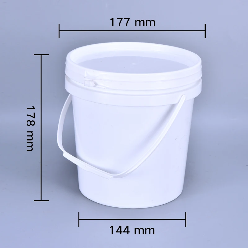 Food Grade 3 liters Plastic bucket with handle and Lid Polypropylene Round container Leakproof refillable Bottle 5PCS