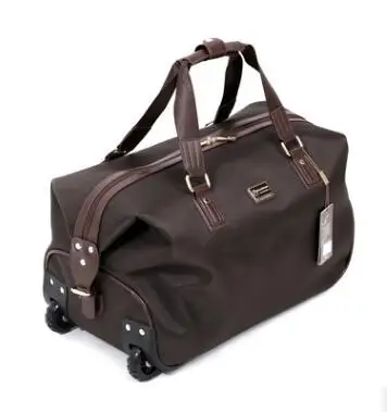 Bolsa de viagem oxford com rodas, mala de bagagem com rodas para mulheres e homens, bolsa de bagagem de mão com rodas para viagem