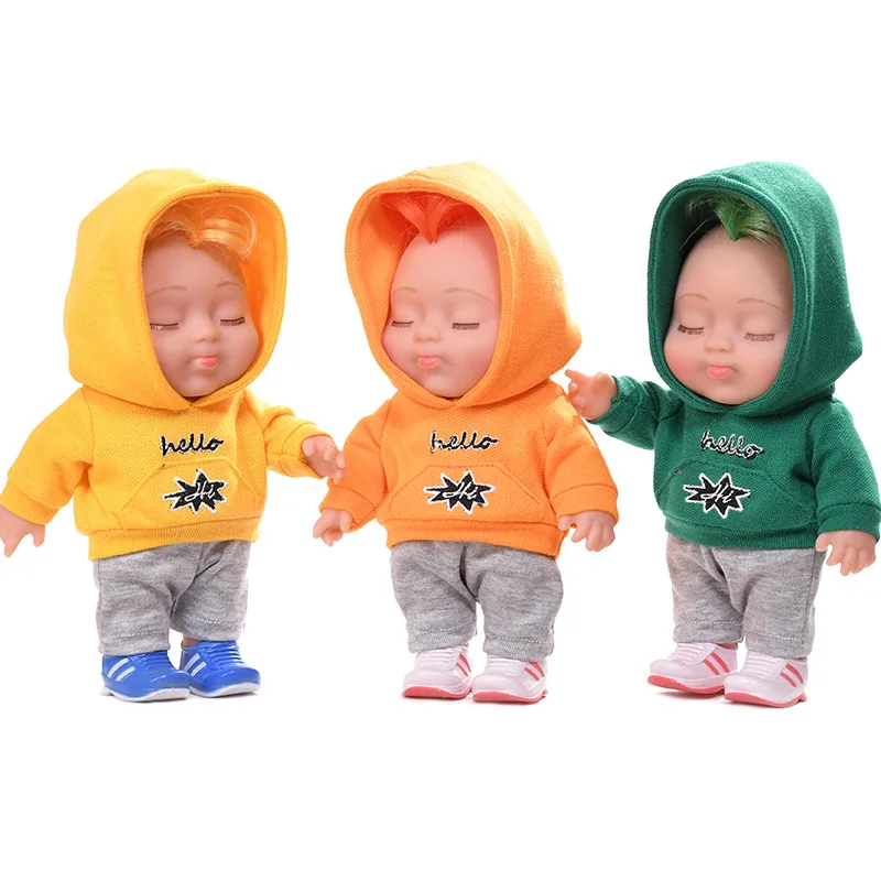 Boneka vinil 22cm, boneka bayi simulasi pasang, mainan mandi pendidikan dini asing