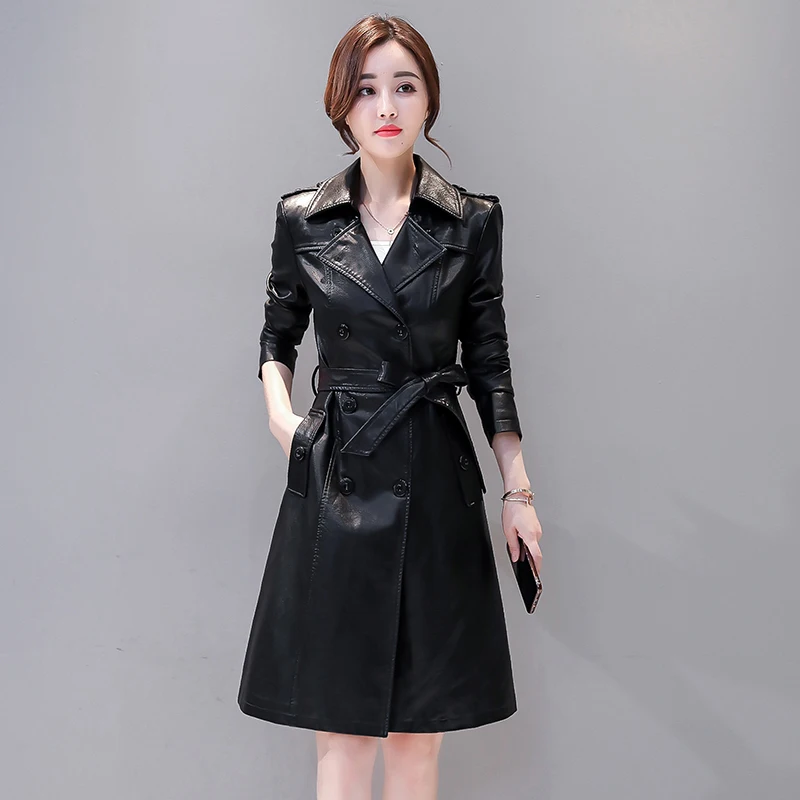 

Spring Real Leather Jacket Women Long Sheepskin Coat Korean Luxury Genuine Leather Jackets 2020 Autumn Veste Femme Freeshipping