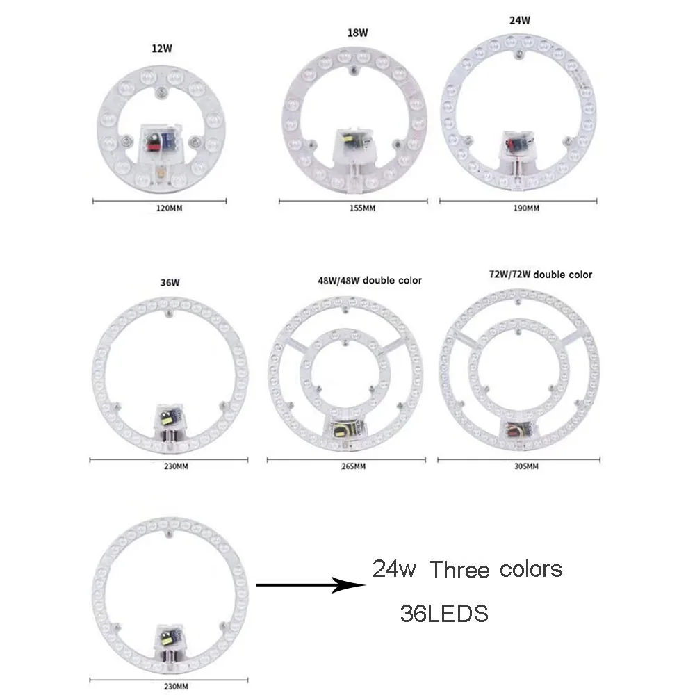 24w Ceiling Light Led Module Source High Quality SMD Monochrome/Bicolor New Style Super Brightness Energy Saving Lamp Substitute