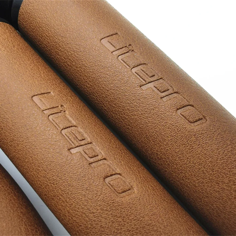 Litepro MTB Mountain Bike PU Leather Handlebar Grips BMX Folding Road Bicycle Handle Comfortable Cover Cycling Accessory