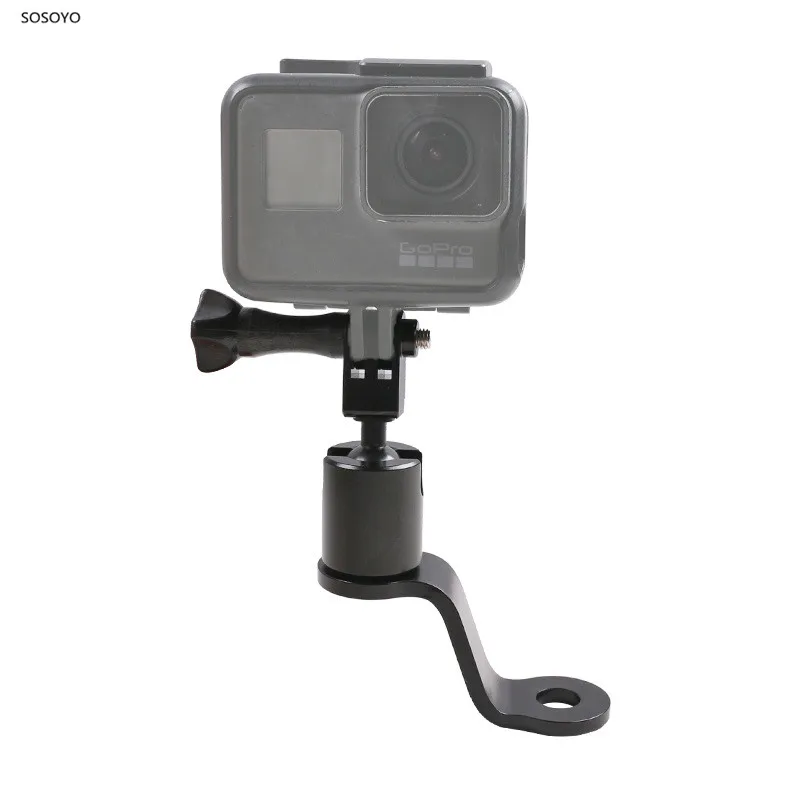 금속 자전거 오토바이 마운트 백미러 브래킷, GoPro SJCAM DJI Osmo 액션 카메라 액세서리용 라이딩 핸들 바 홀더