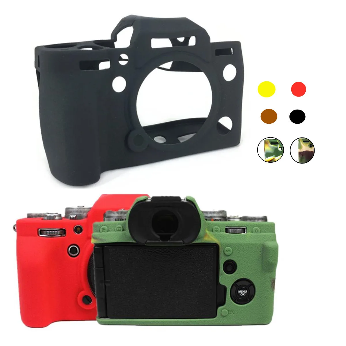 Rubber Silicone Case Body Cover Protector Frame Skin Housing for Fujifilm X-T4 Fuji XT4 Mirrorless Digital Camera