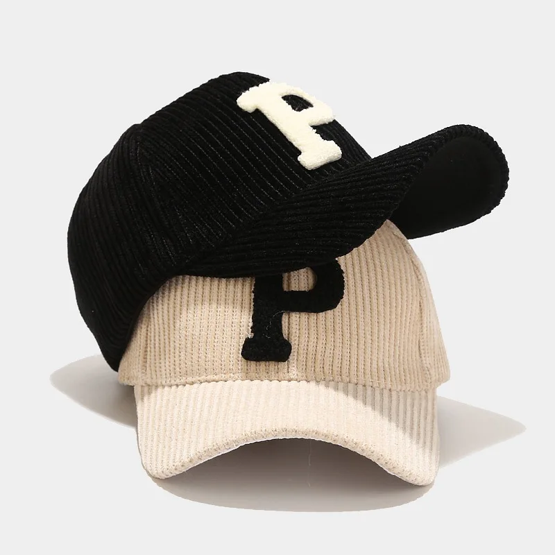 

2025 Autumn Winter Outdoor Baseball Caps Letter P Embroidery Men's Women's Snapback Hat Adjustable Cool Casual Caps Unisex