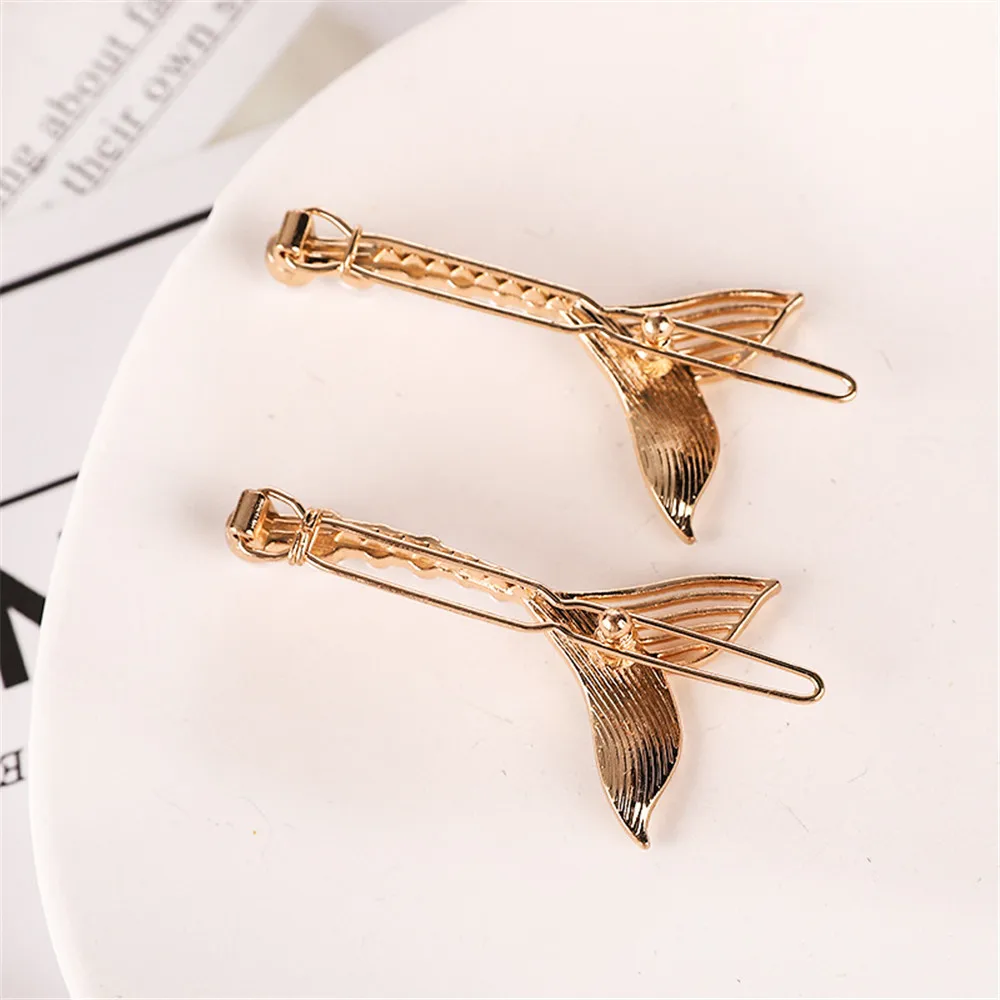 New Women Girls Cute Rhinestone Pearl Mermaid Tail Hairpins Sweet Hair Clips Barrettes Slid Clip Fashion Hair Accessories A95628