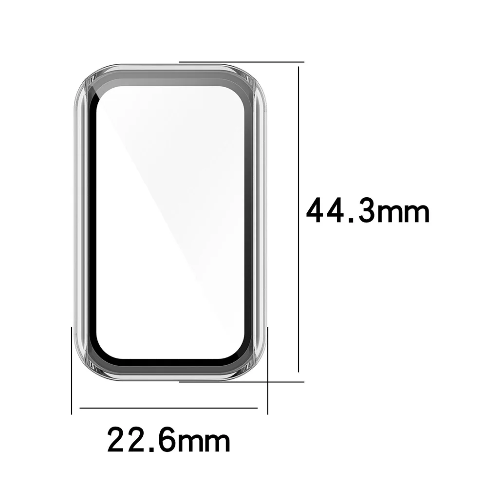 PC+Tempered Glass Protective Case For Redmi Smart Band Pro Full Screen Protector Shell Bumper Cover