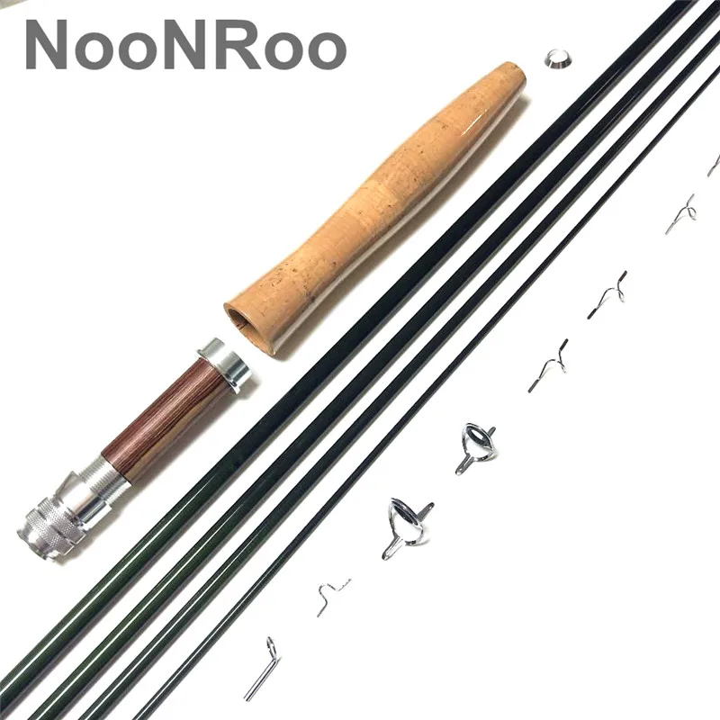 NooNRoo-DIY Fly Fishing Rod Kit, Cambo Kit, Very Good FasAction, Fly Blank, A Grade Cork Grip, Combo, IM8, 9ft, 3 WT, 5 Wt, 6wt