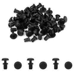 30Pcs 4mm Black Plastic Rivets Push Type Panel Retainer Fastener Clip for Car