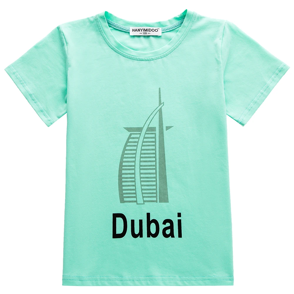 1PC 2020 Pure Cotton Muslim Islam Summer Style Dubai Printed T Shirt Fashion Father & Son Short Sleeve Tee Shirt