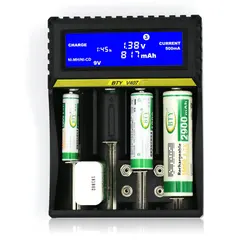 Multi-function LCD Display 3 + 4 Slots Battery Charger for 18650/26650/6F22/16340 AA/AAA Li-ion Li-fe Ni-MH Ni-CD 9V Battery