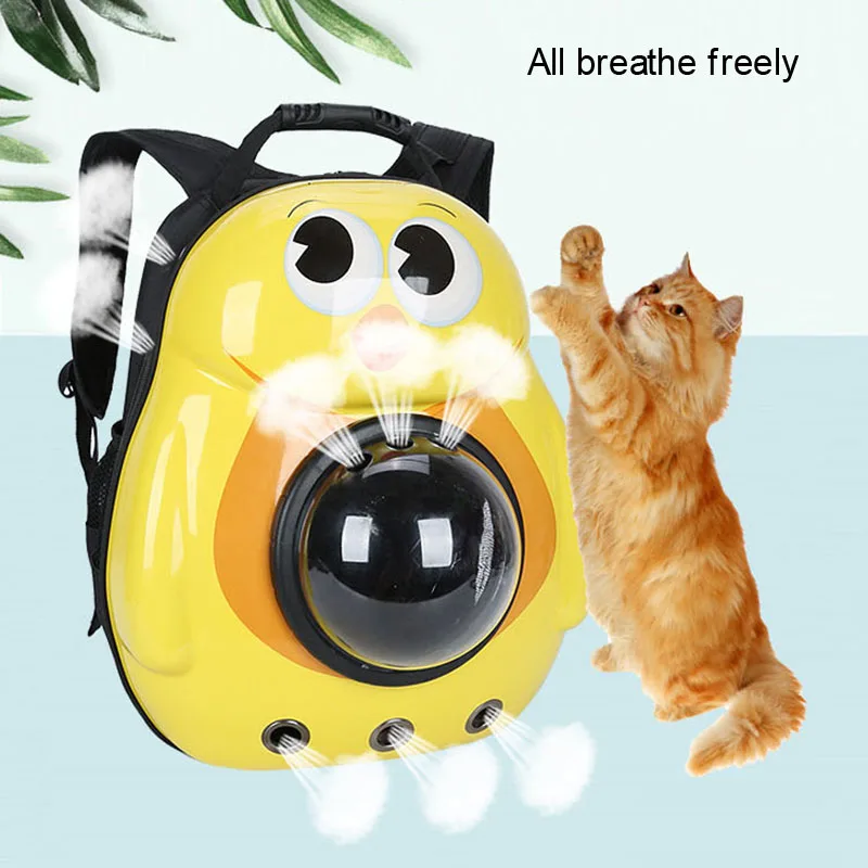 

Pets Transparent Cat And Dog Carrier For Cat Backpack Convenient Both Shoulders Breathable On All Sides Space Capsule Backpack