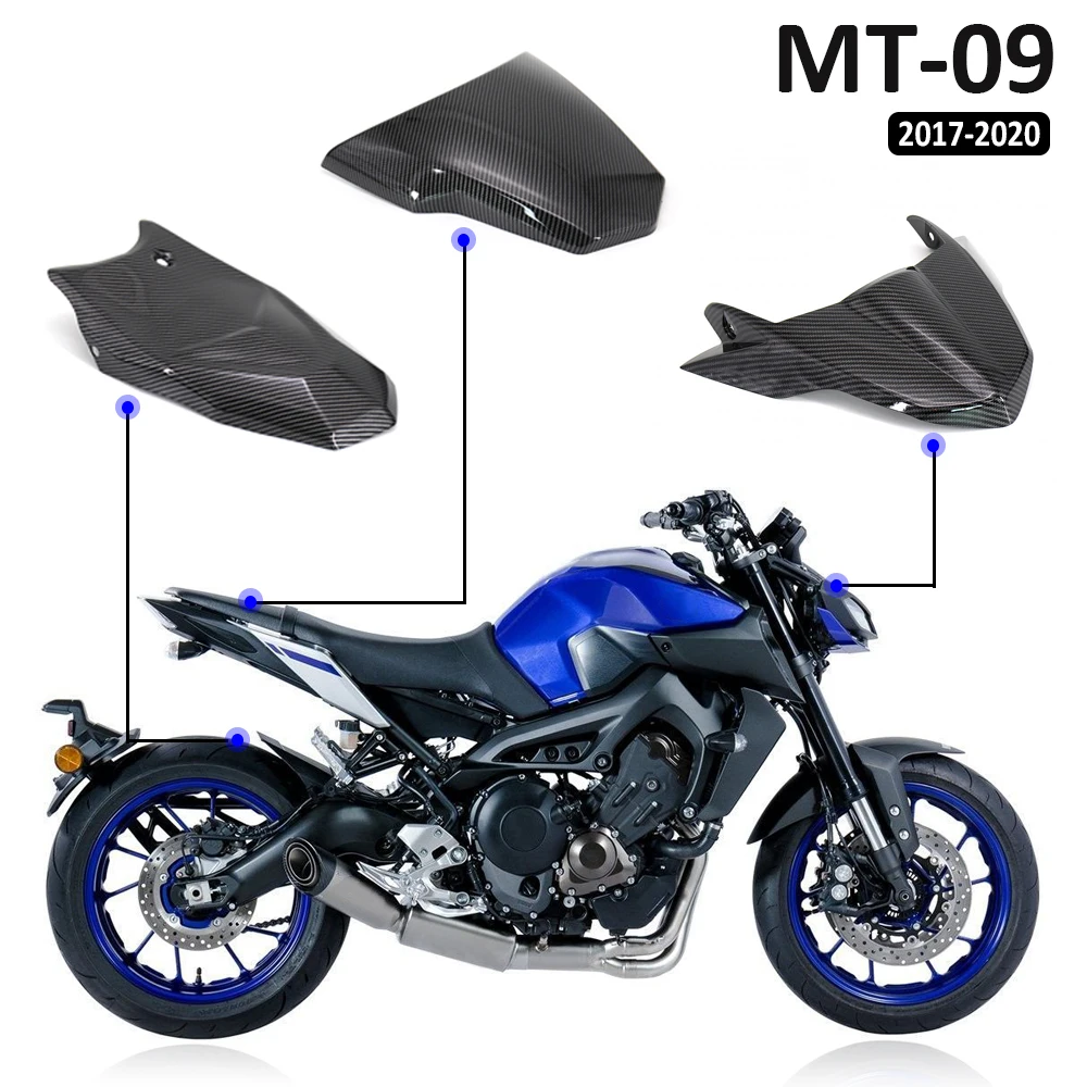 

Carbon Fiber For Yamaha MT09 FZ09 2017- 2020 Accessories Fender Rear Hugger / Windshield Deflector / Rear Seat Cover Fairing