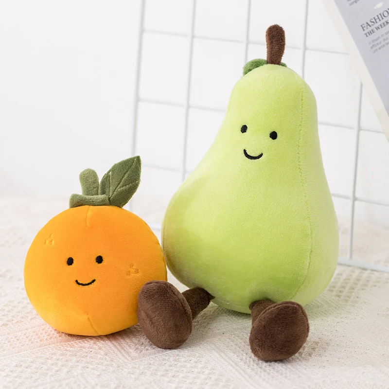 Fruits Vegetables Plush Toy Garlic Strawberry Broccoli Watermelon Pumpkin Soft Stuffed Plushie Doll Baby Birthday Gift Free Ship