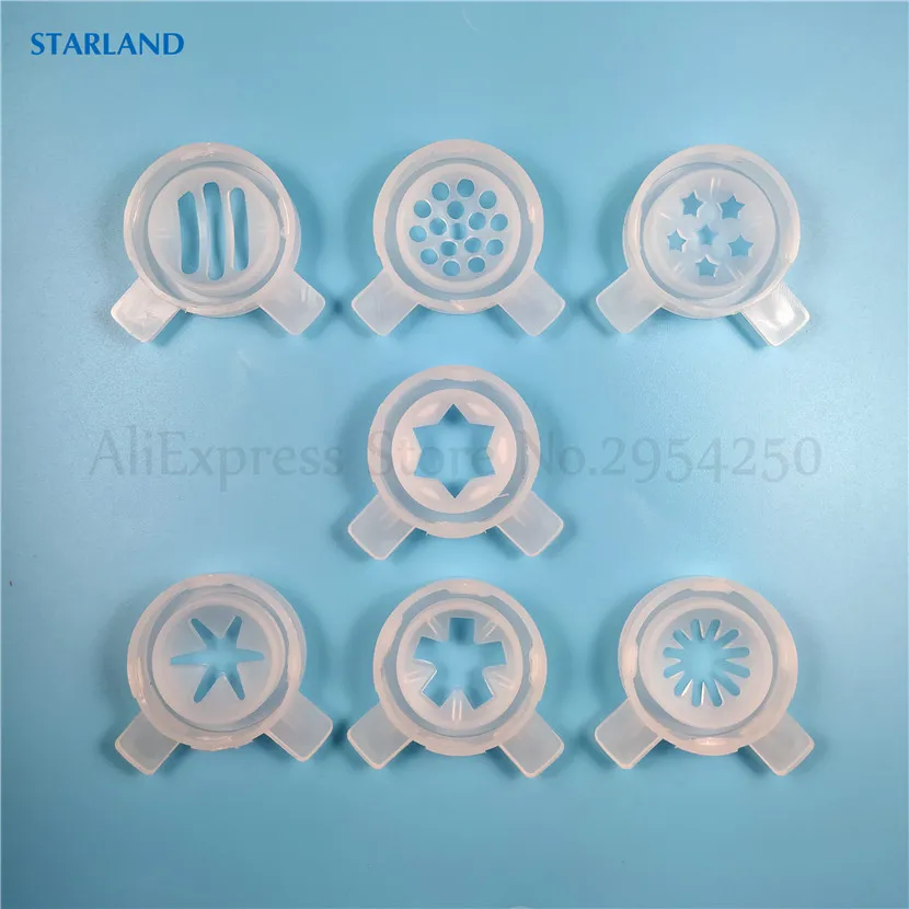 7 In 1 Set Ice Cream Modeling Lids For Ice Ceam Machine Accessory Nozzle 37mm Inner Diameter