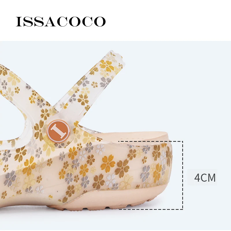ISSACOCO Sandal Women Lady Spring Shoes Women Summer Sandals Flat Beach Sandals Summer Sandals Platform Summer Ladies Shoes