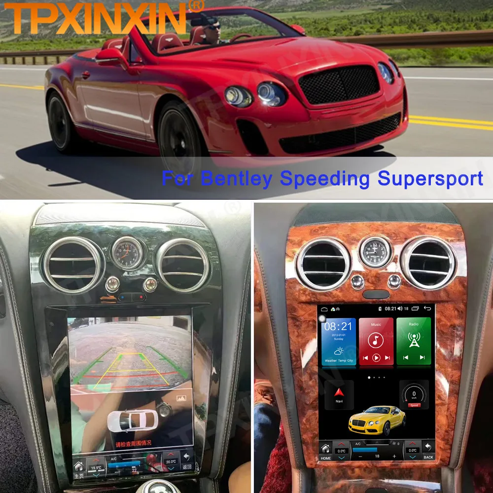 

128G Android 11 Tesla Screen Multimedia Stereo For Bentley Speeding Supersport 2012 2013 2014 2015-2019 GPS Receiver Head Unit