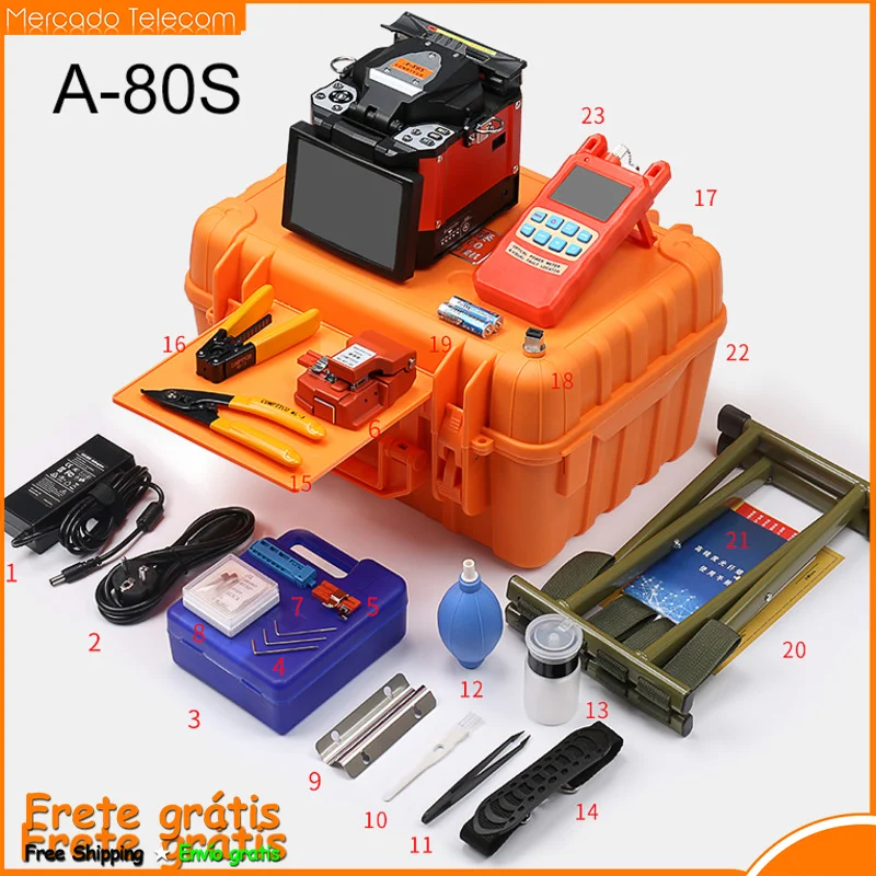 

A-80S Orange Automatic Fusion Splicer Machine Fiber Optic Fusion Splicer Fiber Optic Splicing Machine