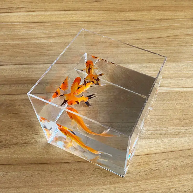 Desktop Separated Fish Tank for Betta Small Fish High Transparent Acrylic Open Aquarium Water Plant Tank Tortoise Tank