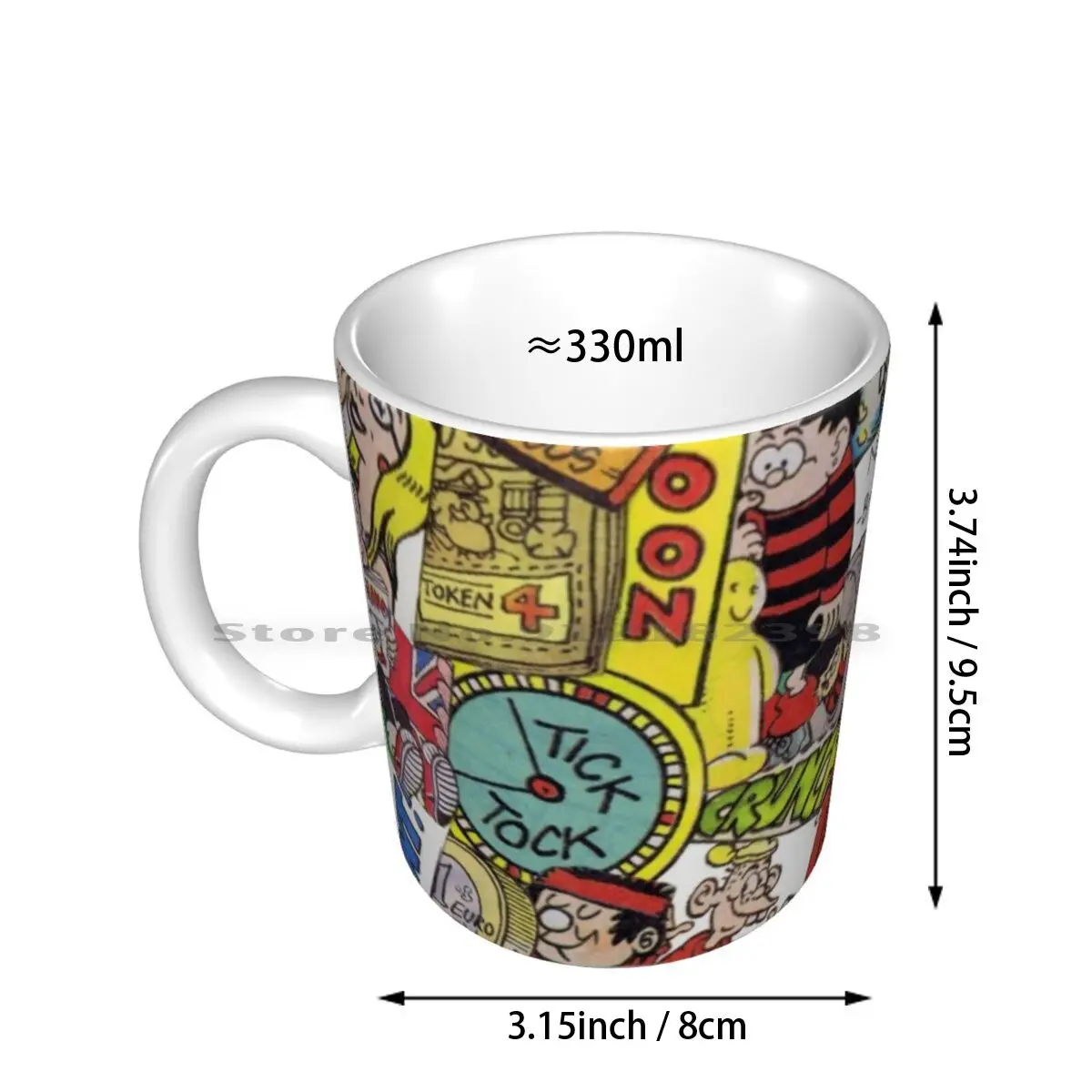 Beano Ceramic Mugs Coffee Cups Milk Tea Mug Beano Dennis The Menace Gnasher Roger The Ivy The Terrible Comics Annuals Collage