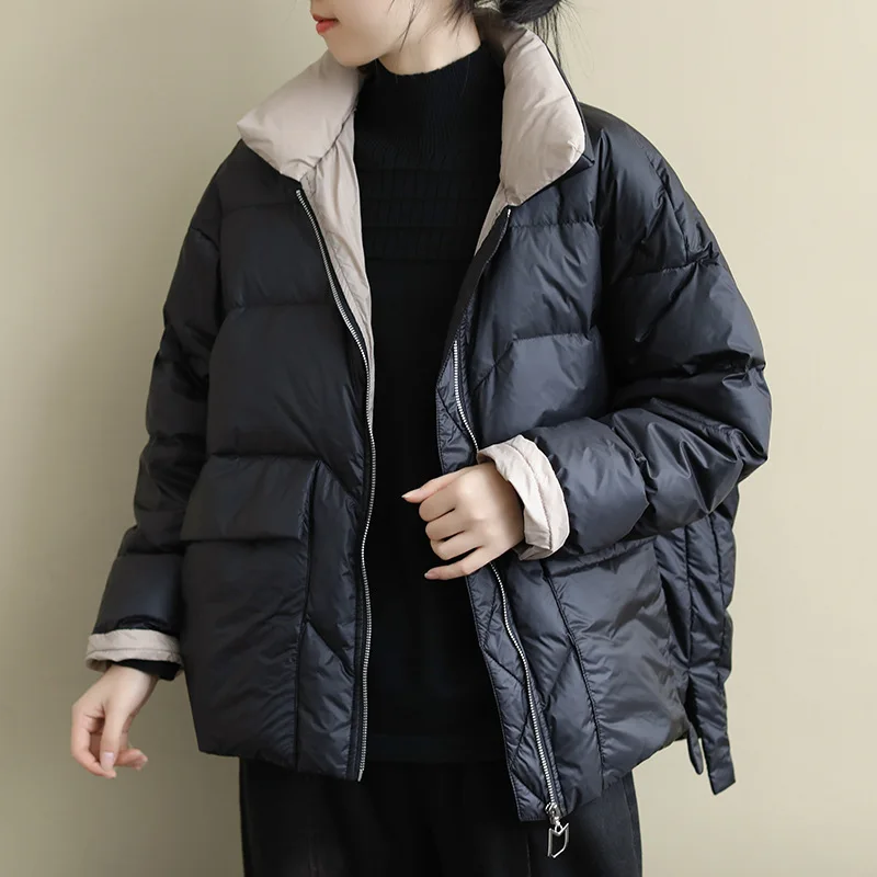 Max LuLu Korean Fashion Winter Gothic Coats Ladies Vintage Loose Duck Down Jackets Womens Casual Warm Parkas Oversized Outerwear