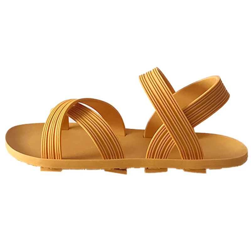 Sandalias de verano para niños, zapatos descalzos con punta abierta, zapatos de playa de goma suave, zapatillas de gelatina, talla 32-43
