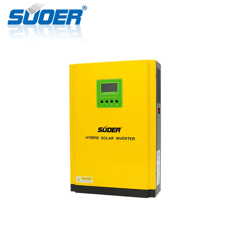 SUOER 24 volt 3.2kva 3kva Single output mppt hybrid solar power inverter ac invertor with MPPT solar charge control