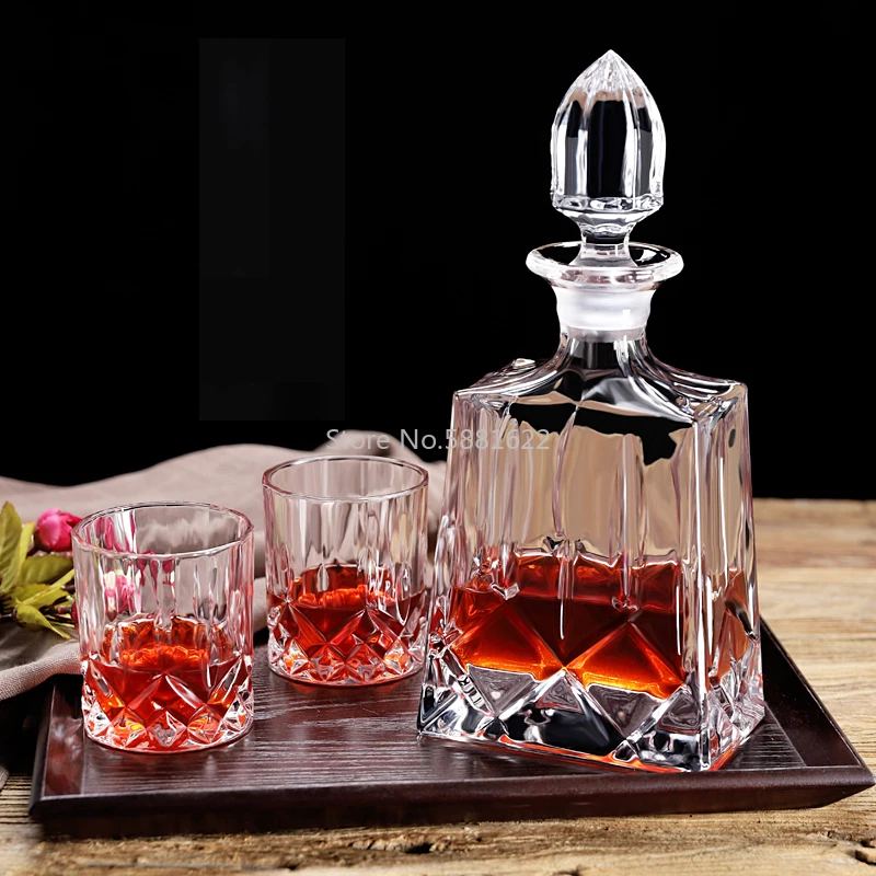 7 pieces set glass red wine glass whiskey brandy glass red wine bottle glass Decanter creative Household drinkware set