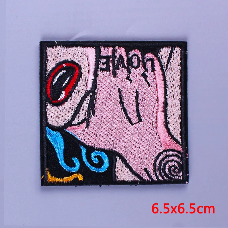 Sexy Girl Lips Patch Iron On Patches For Clothing Hip Hop Embroidery Patch Rock Stripe Clothes African Girl Applique Accessories