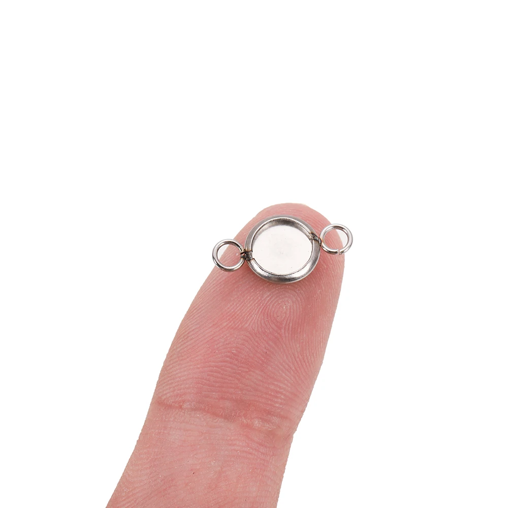20pcs/Lot Stainless Steel Cabochon Blanks Setting 6-25mm Base Tray Bezels Blank For DIY Bracelet pendant Jewelry Making Supplies image 4