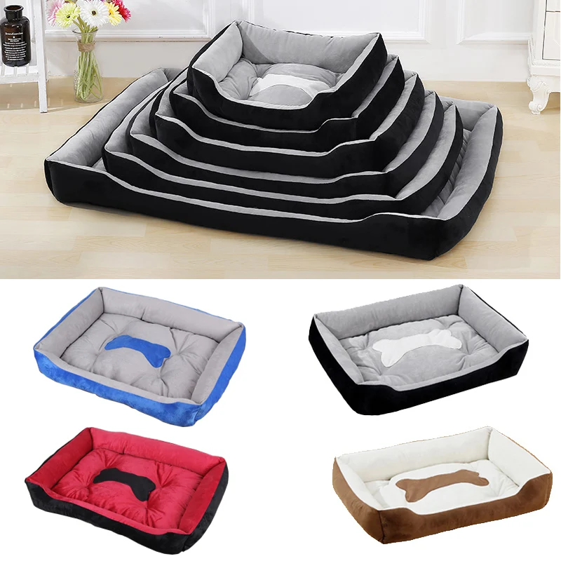 Non-slip Pet Dog Bone Bed for Small Medium Large Dogs Winter Warm Puppy Big Dog Home Cushion Bulldog Sofa Mat legowisko dla psa