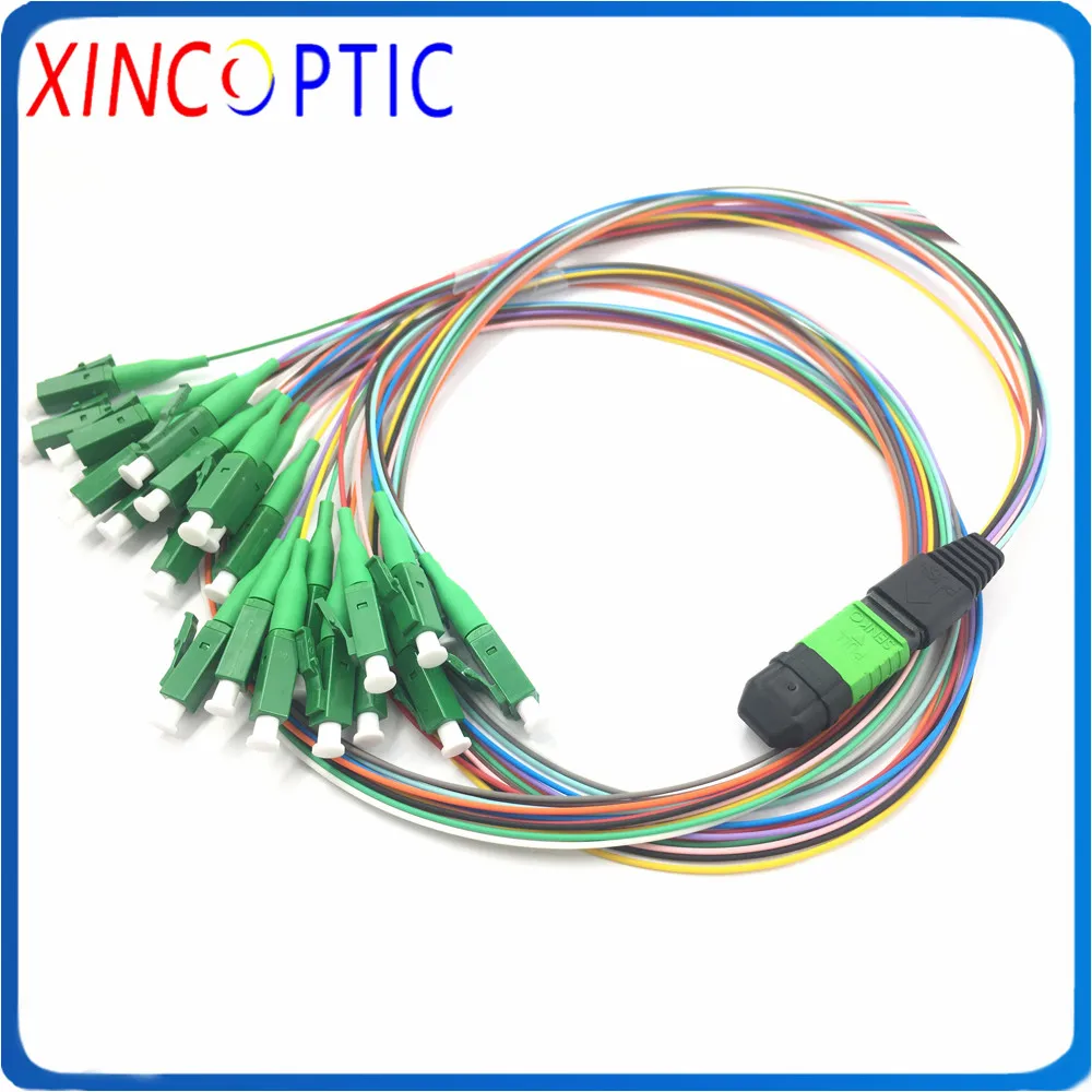 24Core,MPOAPC Female F to LC/SC/ST/FCAPC Low Loss Harness and Fan-out Fiber Trunk Cable Pigtail,0.9mm,0.5/1M 24C MPO Fiber Cable