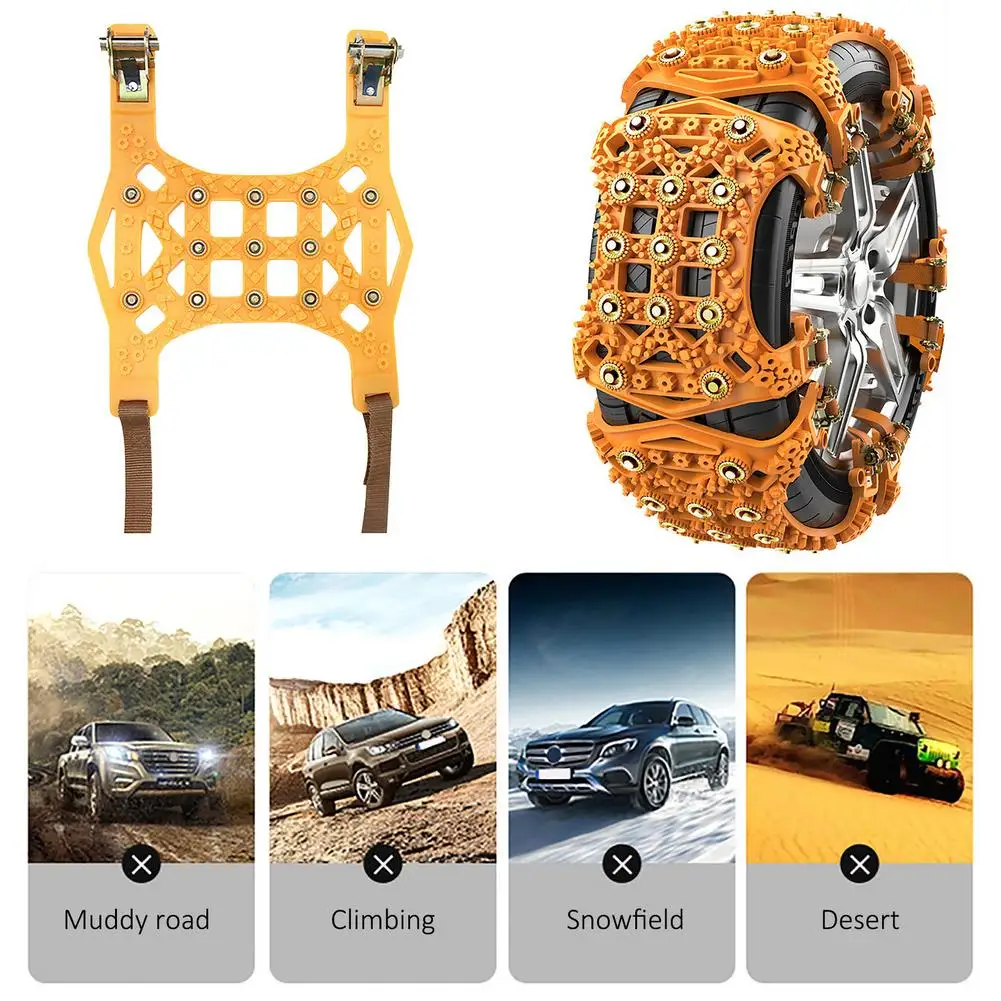 Auto Snow Chain TPU+steel Non-slip Tire Wheels Ice Mud Chains Universal Emergency Safety Tire Snow Chain For Car SUV