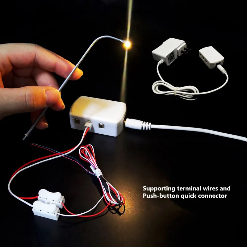

3V / 12V port power set 6 output ports train model sand table scene street light lighting wiring