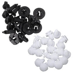 20 Pcs Car White Rivet Door Trim Clips Fastener with 10 x Plastic Fastener Clip 8mm for Nissan