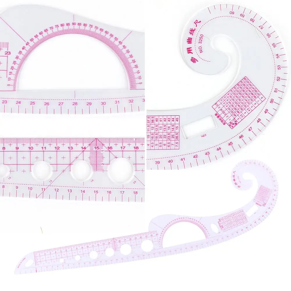 Sewing Tools Soft Curve Measure Tailor Ruler Plastic Comma Shaped Portable Measure Accurately Tools Ruler for Clothing