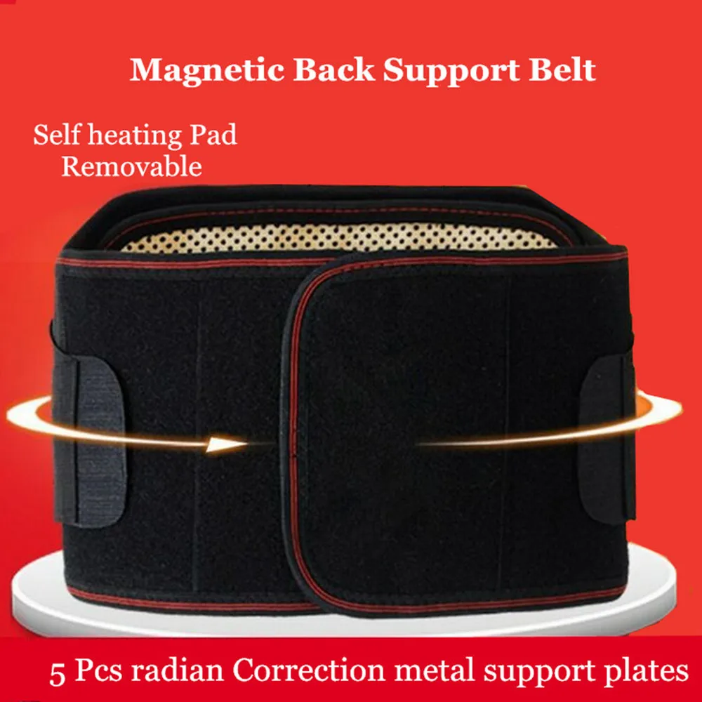 

New Fast Self heating Waist Brace Belt Tourmaline Magnetic Therapy Removable Pads Lumbar Posture Corrector Back Relief Pain