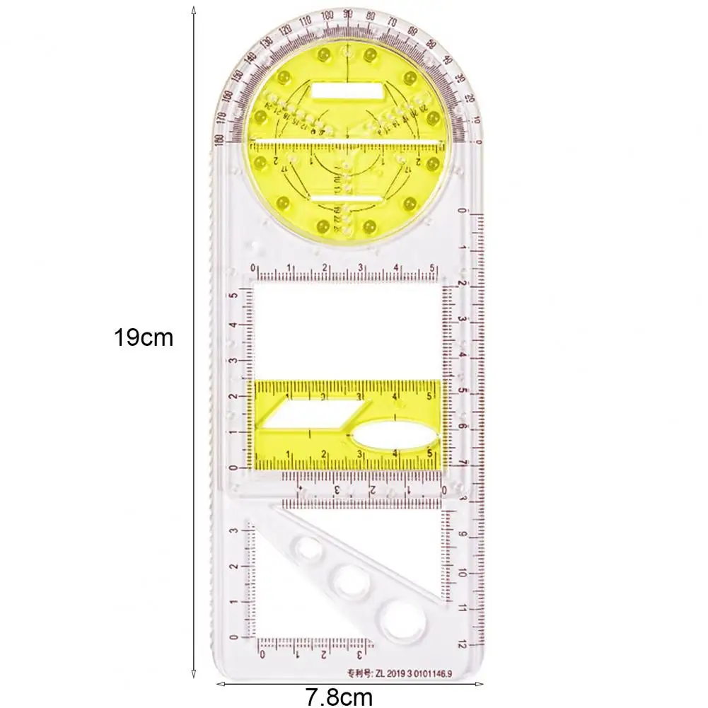 Multifunctional Geometric Ruler Geometric Drawing Template Measuring Tool For School Office Architecture Supply линейка школьная