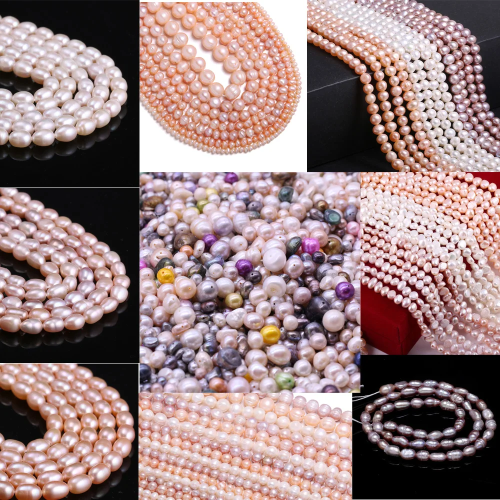 Natural Freshwater Pearl Beads High Quality 36cm Irregular Shape Punch Loose Beads for DIY Elegant Necklace Bracelet Jewelry