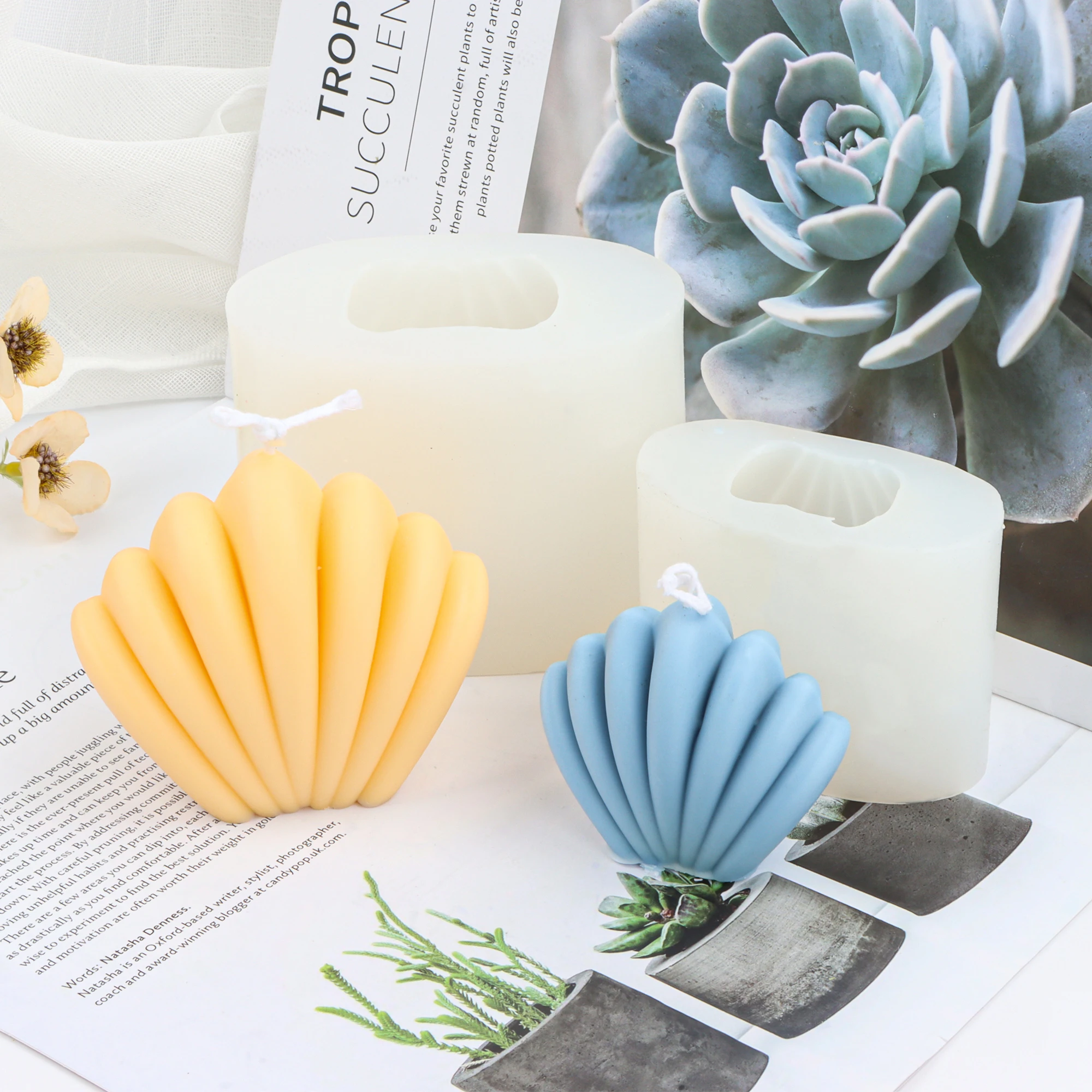 

Creative 3D Shell Candle Mold Handmade Wax Soap Tool Beach Style Creative Gifts Home Decoration DIY Aromatherapy Silicone Mold