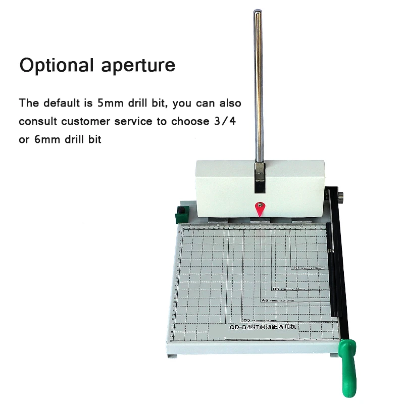 Manual Punching Machine With Adjustable Hole Spacing File Binding Machine Punching And Paper Cutting Dual-Purpose Machine