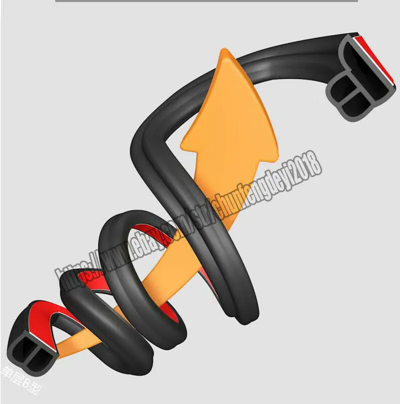 Black Car door seal sealing strip double layer car stickers L shape sealed adhesive waterproof soundproofing car care