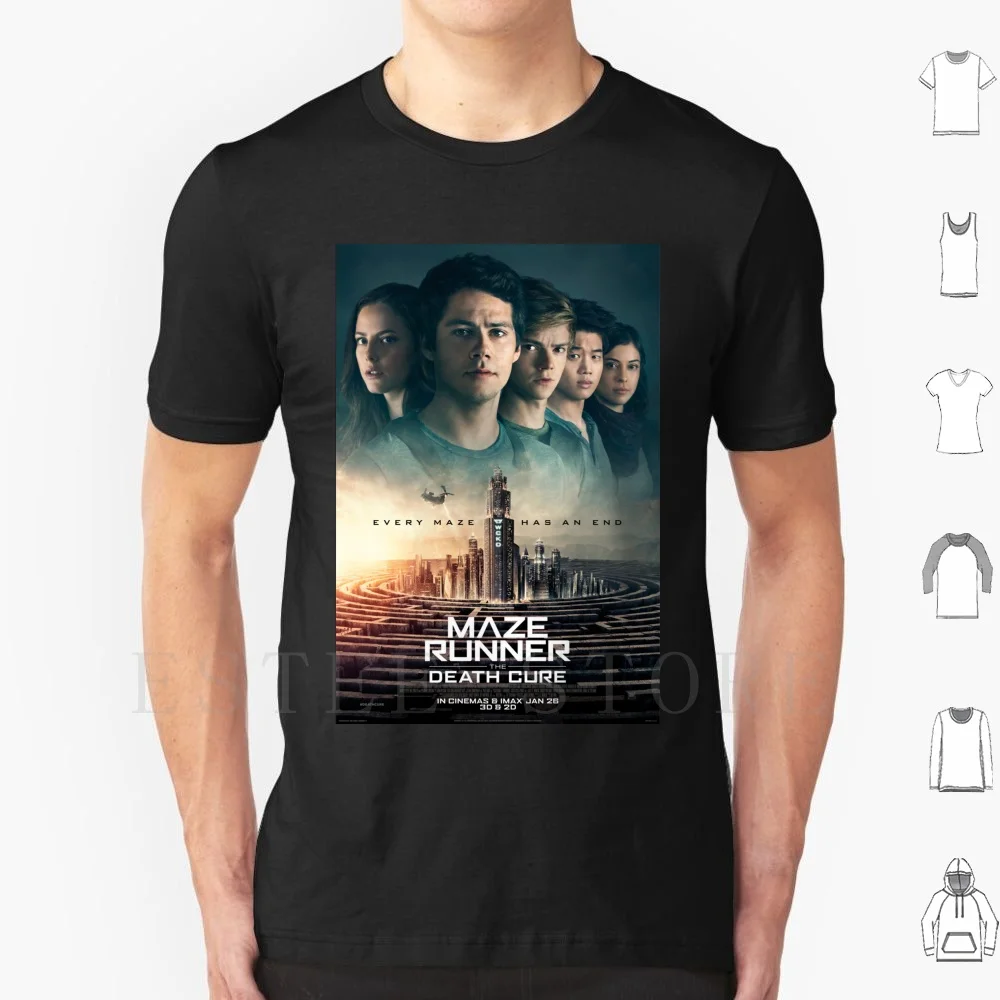 المتاهة عداء: علاج الموت تي شيرت القطن الرجال لتقوم بها بنفسك طباعة كي هونغ لي توماس برودي سانغستر توماس سانجستر ديلان أو براين بوب