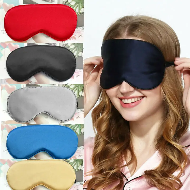 Dropshipping 100% 3D Silk Sleep Mask Natural Sleeping Eye Mask Eyeshade Cover Shade Eye Patch Soft Portable Blindfold Travel