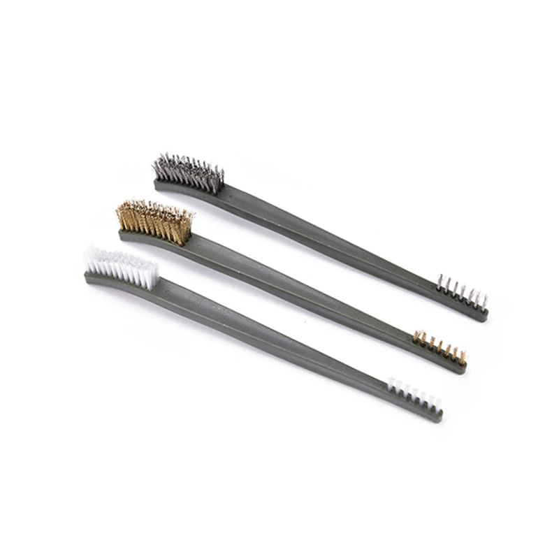 Airgun 3pcs Steel Wire Brush + 4pcs Nylon Pick Set Universal Rifle Gun Hunting Cleaning Kit