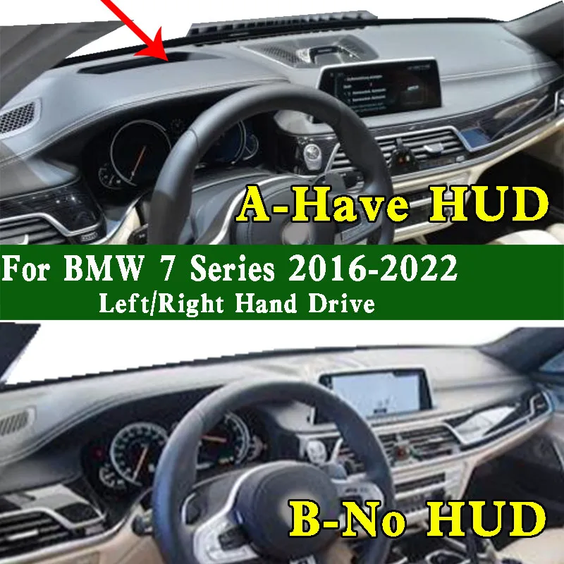 For BMW 7 Series 740 730 750Li 760 G11 G12 2016-2022 Dashmat Dashboard Cover Instrument Panel Protective Pad Anti-Dirt Dash Mat